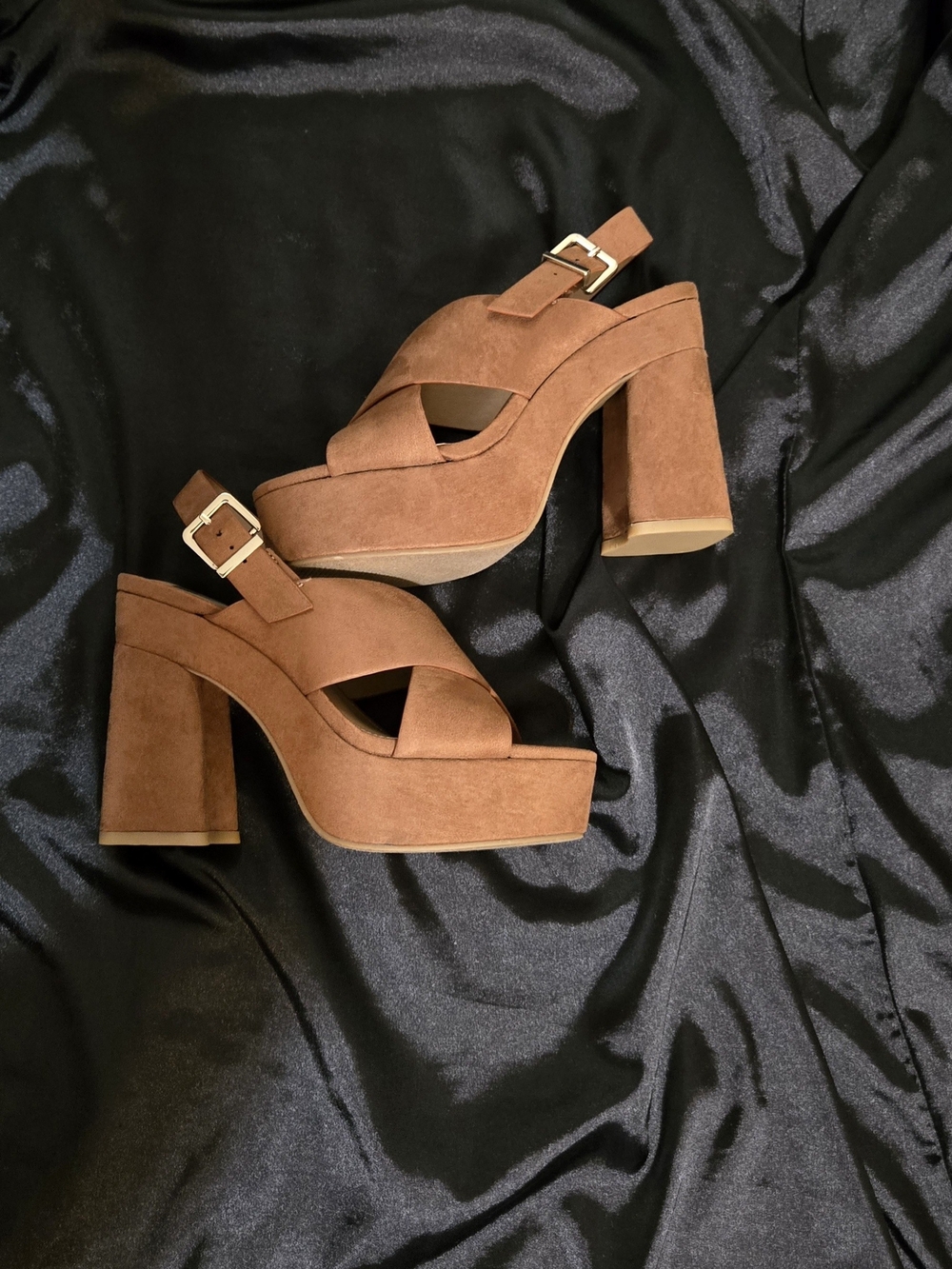 Dolce Vita Platform Block Heel Sandals in Brown - Women